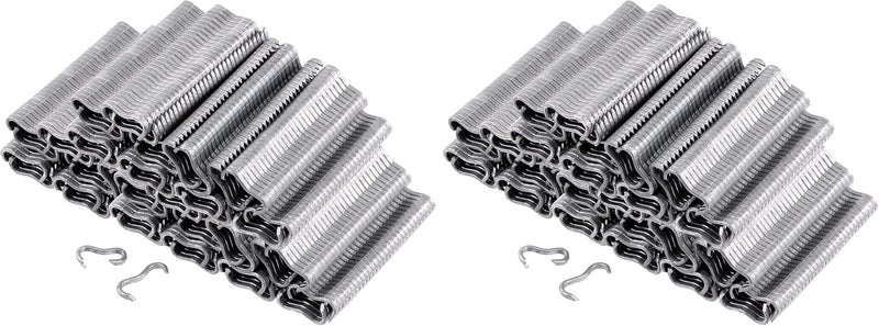 Tanstic 1200Pcs M Nails M Clips Professional Upholstery Hog Rings M Staples for Type M Hog Nail Ring Pliers Assortment Kit Fence Fastening (Pack of 2) - Image 1